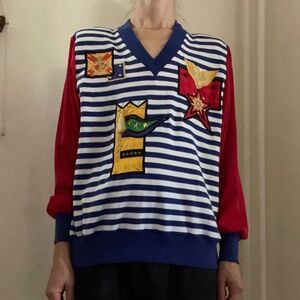 Vintage Saint Germain Knits striped boating shirt